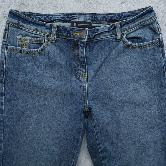 International Concepts Jeans Women's 10P Blue Mid-Rise Bootcut Denim 29" Inseam - Picture 3 of 15